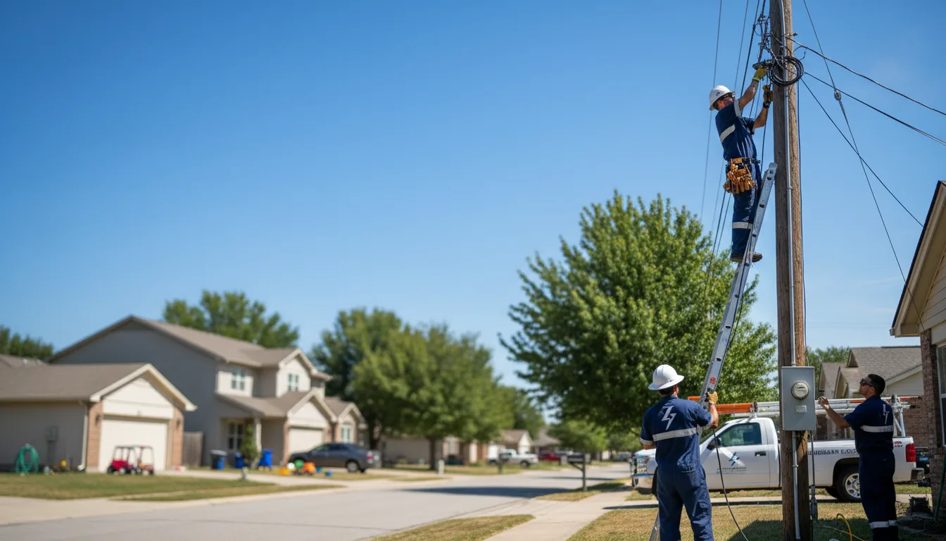 Residential electrician providing installation services in Cushing, IA